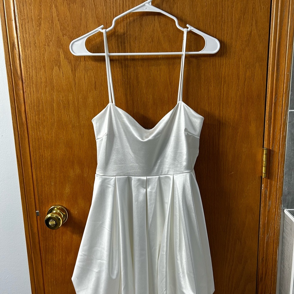 White Satin WINDSOR dress